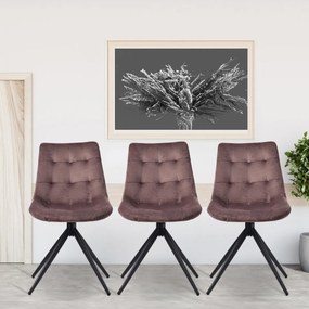 Jedálenská stolička Merna - zamat - Hnedá