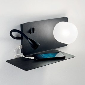 IDEAL LUX LED nástenné osvetlenie BOOK-1, čierne