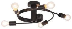Rabalux 2096 - Prisadený luster CARLY 5xE27/15W/230V čierna
