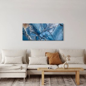 Obraz - Modrý členitý mramor (120x50 cm)