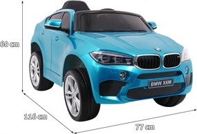 Ramiz Detské elektrické autíčko BMW X6M lakované - modré SUV + diaľkové ovládanie