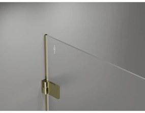 Mexen Lunar-B L pravý výklopný sprchový kút 95 x 80 cm, číre sklo, zlatá lesklá, 832L-095-080-50-00-P