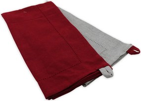 Home Elements Kuchynské utierky červená a šedá