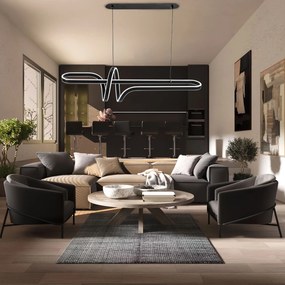 Toolight Toolight, LED stropné osvetlenie 98cm, 100W, 4000K, G038-CP, čierna matná, OSW-06305