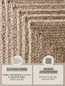 Hanse Home, Kusový koberec Juno 106329 Natural White Brown, 160x230, hnedá, chodba / predsieň