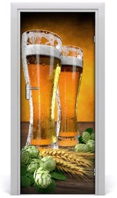 Fototapeta na dvere samolepiace dva poháre piva 75x205 cm