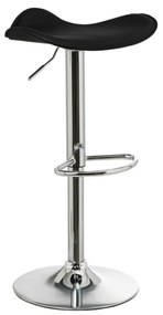 Čierne čalúnené barové stoličky v súprave s nastaviteľnou výškou 2 ks (výška sedadla 73 cm) – Casa Selección