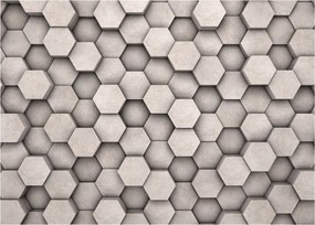Obraz - Hexagóny v betónovom dizajne (70x50 cm)