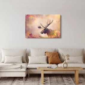 Obraz - Sob v jesennom lístí (90x60 cm)