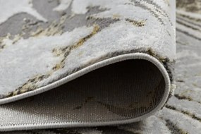 Koberec LIRA E1686 Abstrakcia, štrukturálny, glamour - sivý / zlatý