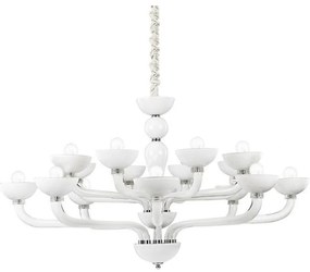 Ideal Lux - Luster na reťazi CASANOVA 16xE14/40W/230V pr. 120 cm biela