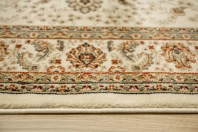 Koberec Super Rose D373A Ornament svetlobéžový / krémový ovál