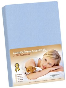 Bellatex Jersey prestieradlo s elastanom modrá, 90 x 200 cm