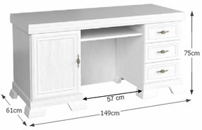 Pracovný stôl KORA KB, borovica Andersen