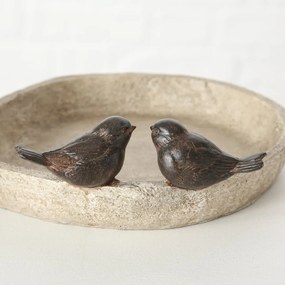 Napájadlo pre vtáky Birds Lubin, 6x21 cm, polyresín, béžová