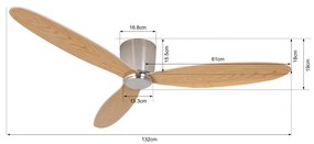 Stropný ventilátor Lucci Air Radar 132 cm 210519