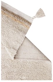 Krémový prateľný ručne tkaný bavlnený koberec 120x160 cm Bloom Natural – Lorena Canals