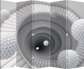 Paraván - 3D abstrakcie (210x170 cm)