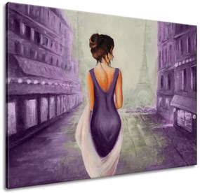 Gario Ručne maľovaný obraz Prechádzka v Paríži Rozmery: 120 x 80 cm