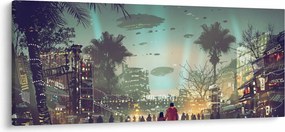 Obraz - mesto v budúcnosti (120x50 cm)