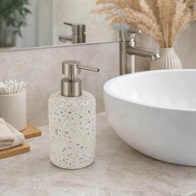 Sada kúpeľňových doplnkov Terrazzo, kombinácia farieb/s prvkami vo farbe nerez