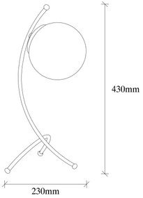 Stolná lampa YAY 1xE27/40W/230V