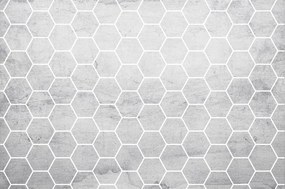 Samolepiaca tapeta šedý hexagón vzor