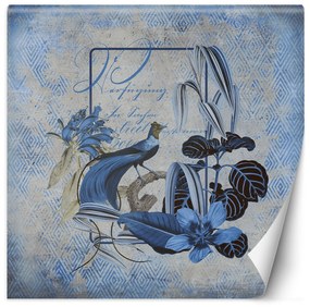 Gario Fototapeta Modré abstraktné vtáky Zvieratá - Andrea Haase Materiál: Vliesová, Rozmery: 100 x 100 cm