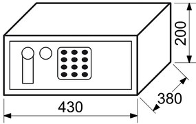 Oceľový trezor s elektronickým zámkom RICHTER RS.20.EDK.LAP