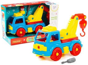 LEAN TOYS Plastový žeriav so skrutkovačom 38 kusov