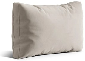 Béžový zamatový vankúš na gauč Kemi – Cosmopolitan Design