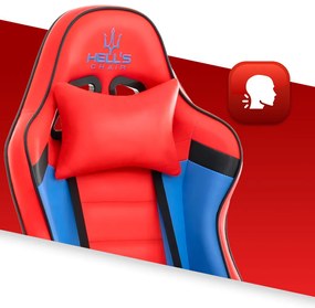 Hells Herné kreslo Hell's Chair HC-1005 HERO Spider Red Blue