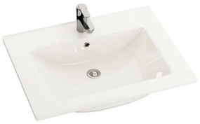 BATH DELUXE 06-060-60-11-01 - Zapustené umývadlo CHICAGO 61x46,5 cm lesklá biela