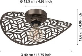 Eglo 44123 - Stropné svietidlo SWABY 1xE27/60W/230V priemer 40 cm bronzové