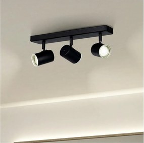 Eglo 901966 - Kúpeľňové bodové svietidlo CONSUMA 3xGU10/5W/230V IP44 čierna