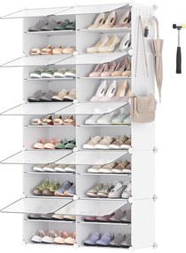 Skrinka na topánky v bielej farbe s možnosťou prepojenia