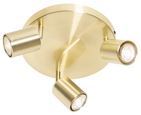 Moderné stropné svietidlo mosadzné nastaviteľné okrúhle 3-svetlo - Java