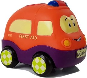 LEAN Toys Sada autíčok, polícia a sanitka, pre bábätká s pohonom, 4 ks