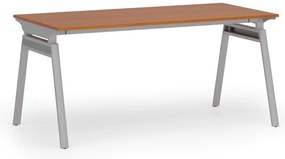 Kancelársky stôl PRIMO SIGMA, 160x80 cm, sivá podnož, čerešňa