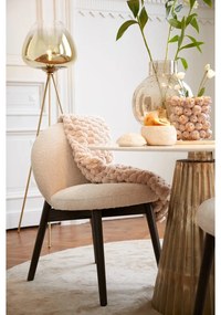 Krémovobiele čalúnené jedálenské kreslá v súprave 2 ks Sinosa – Light &amp; Living