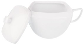 Polievková misa s pokrievkou MONA, hranatá, porcelán, 33 x 24 cm