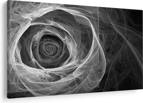 Obraz - Abstraktné ruže čiernobiela (90x60 cm)