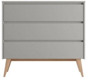 Sivá nízka detská komoda 100x52,5 cm Swing – Pinio