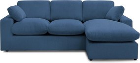 Modrá menčestrová rohová pohovka Belair – Bobochic Paris