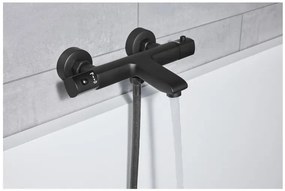 Livarno home Sprchová/Vaňová batéria s termostatom (vaňová batéria, čierna)  (100393709)