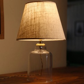 Stolná lampa Glastor 30 cm béžová