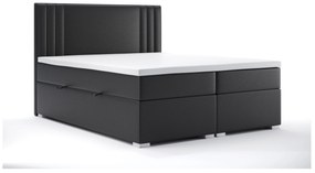 Manželská posteľ Boxspring 180 cm Morcano (čierna ekokoža) (s úložným priestorom). Akcia -20%. Vlastná spoľahlivá doprava až k Vám domov. 1044273