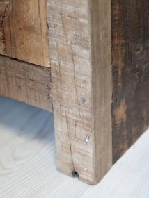 Hnedá antik drevená komoda z recyklovaného dreva Grimaud - 116*37*115 cm