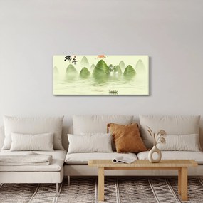 Obraz - Údolie zelených hôr (120x50 cm)