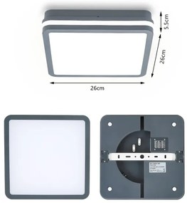 Brilagi - LED Vonkajšie svietidlo BENE LED/24W/230V 26x26 cm IP54